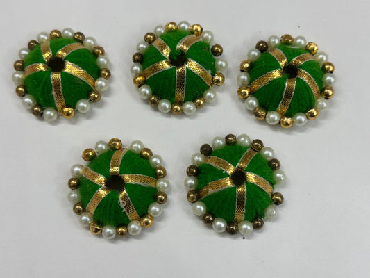 Cap- 5 pieces,  Color- Green