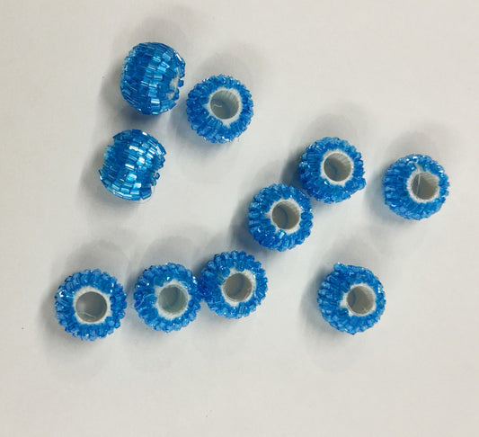 Glitter Balls - 10 pieces,  Color- Blue