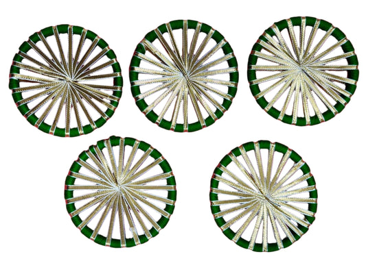 Gota patti Ring 4 inch- 5 pieces- Green