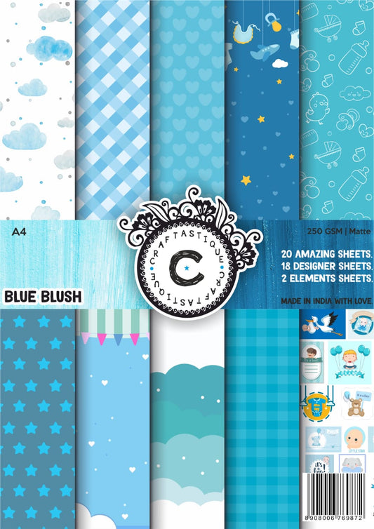 Blue Blush- A4