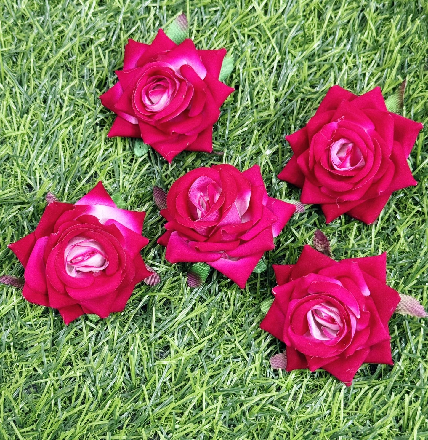 Velvet ROSES- 5 pieces shade - Dark Pink
