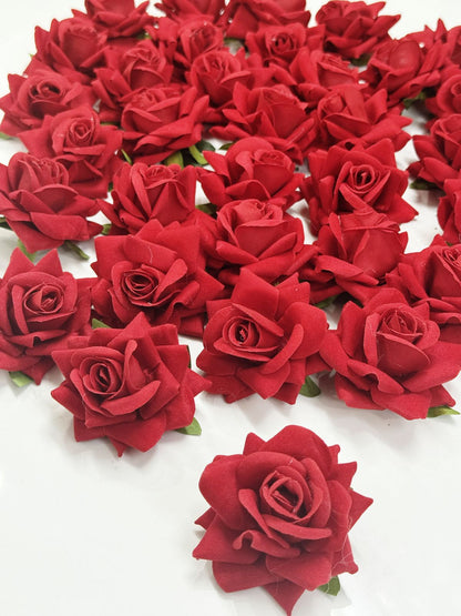 Velvet ROSES- 5 pieces shade - Red