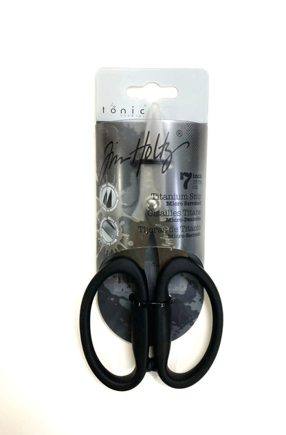 Tim Holtz Non-Stick Micro Serrated Scissors 7" - Black