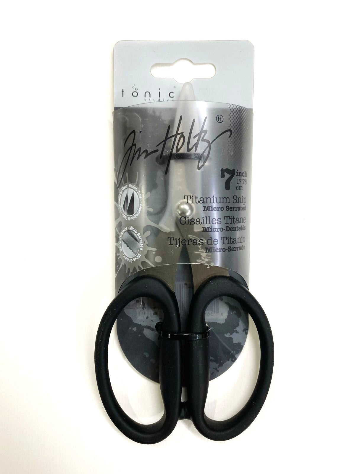 Tim Holtz Non-Stick Micro Serrated Scissors 7" - Black