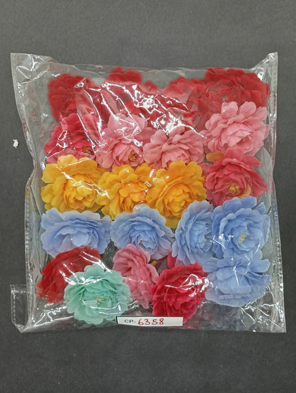 Fabric Flowers - 21 pieces