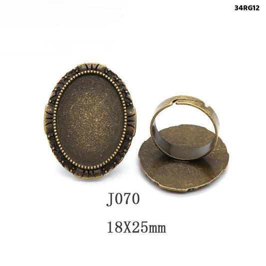 Vintage Ring Base Adjustable - 2 pieces - Design 3