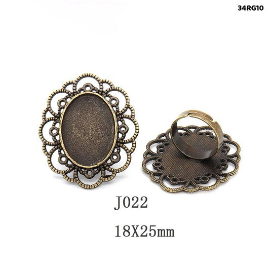 Vintage Ring Base Adjustable - 2 pieces  - Design 5