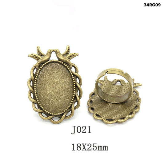 Vintage Ring Base Adjustable - 2 pieces - Design 6