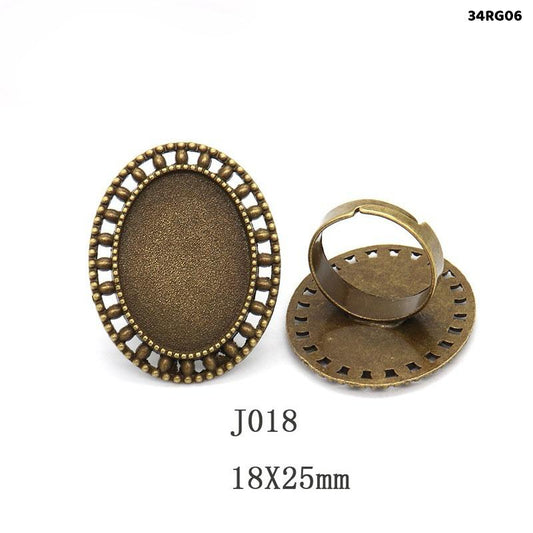Vintage Ring Base Adjustable - 2 pieces - Design 9