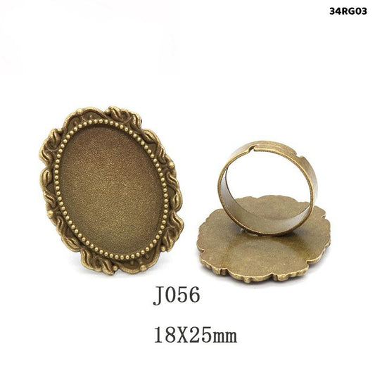 Vintage Ring Base Adjustable - 2 pieces - Design 12