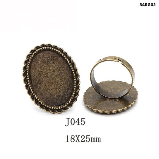 Vintage Ring Base Adjustable - 2 pieces  - Design 13
