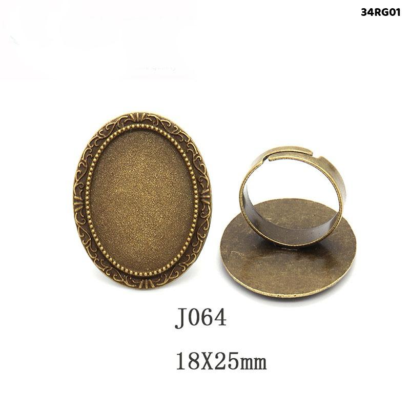 Vintage Ring Base Adjustable - 2 pieces - Design 14