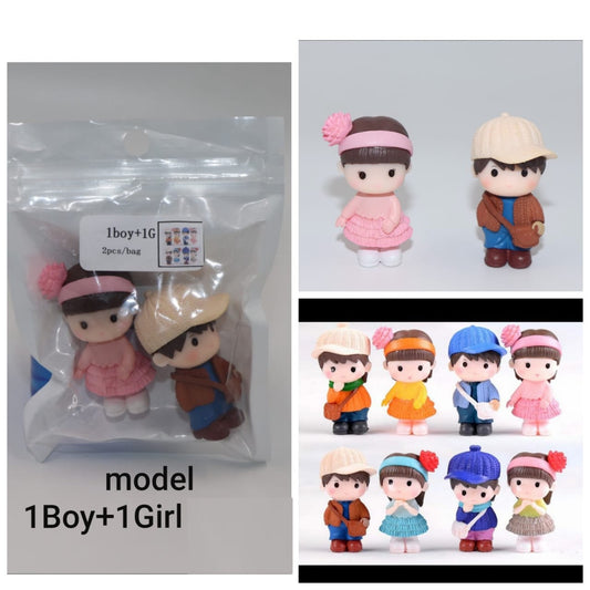 Couple Miniature- 2 pieces per set, 1 BOY+ 1 GIRL, Design - O-13