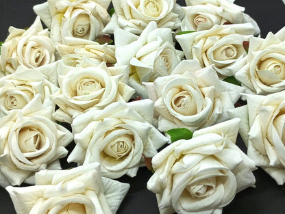 Velvet ROSES- 50 pieces shade - White