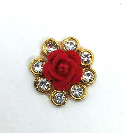 Red Rose Rhinestones - 10 piece