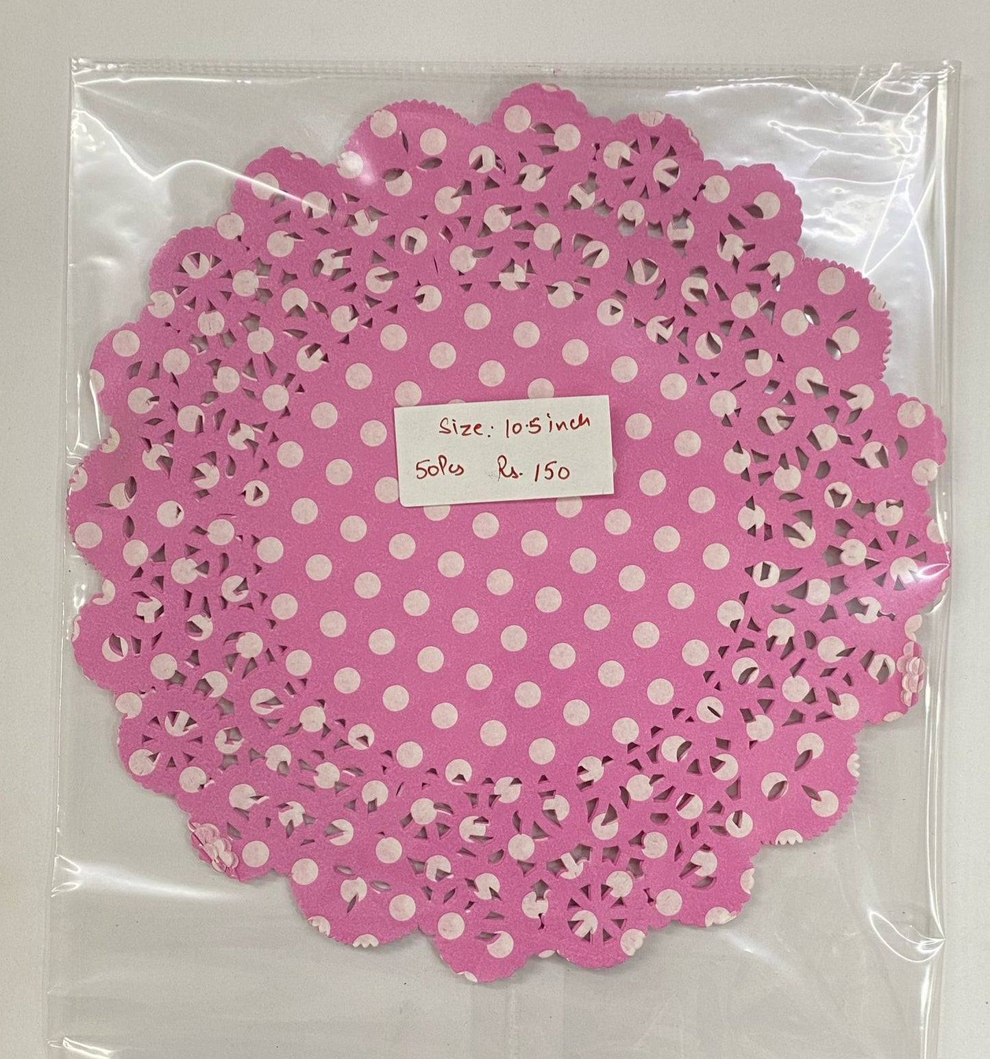 Paper Lace Doilies  - 10.5 Inch- 1 pack - Pink
