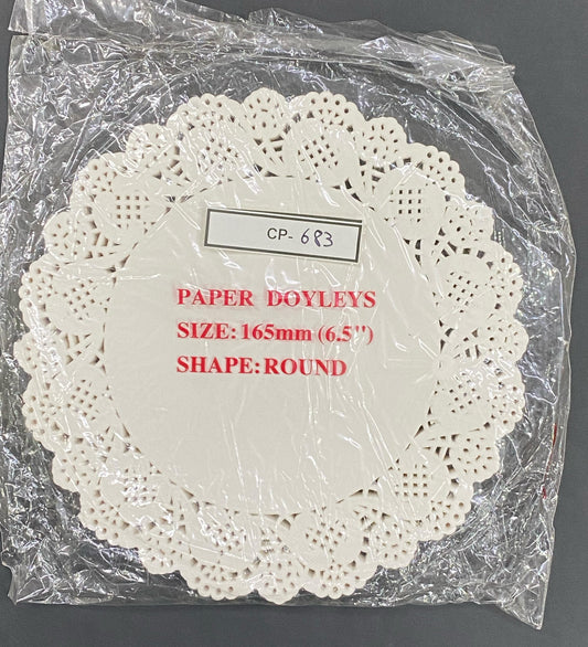 Paper Lace Doilies  -6.5 Inch- White- 1 pack