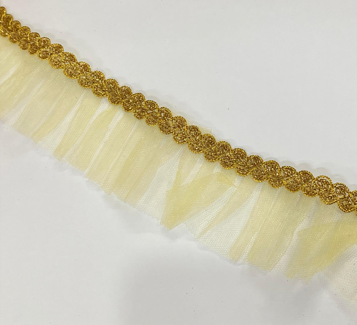 Frill Net Lace- 1  mtr- Golden