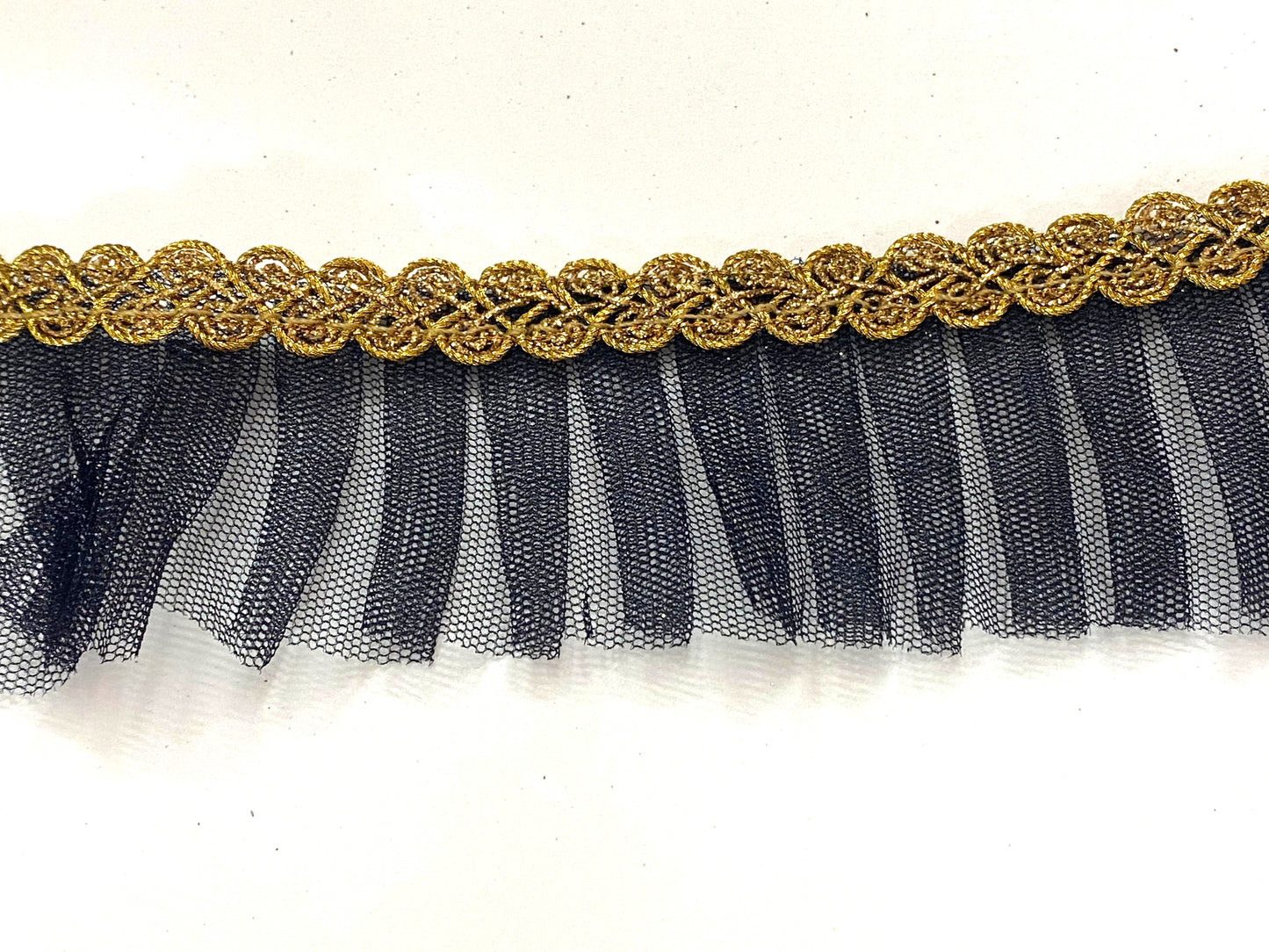 Frill Net Lace- 1  mtr- Black
