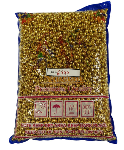Golden Beads - 500 gm - 6 mm