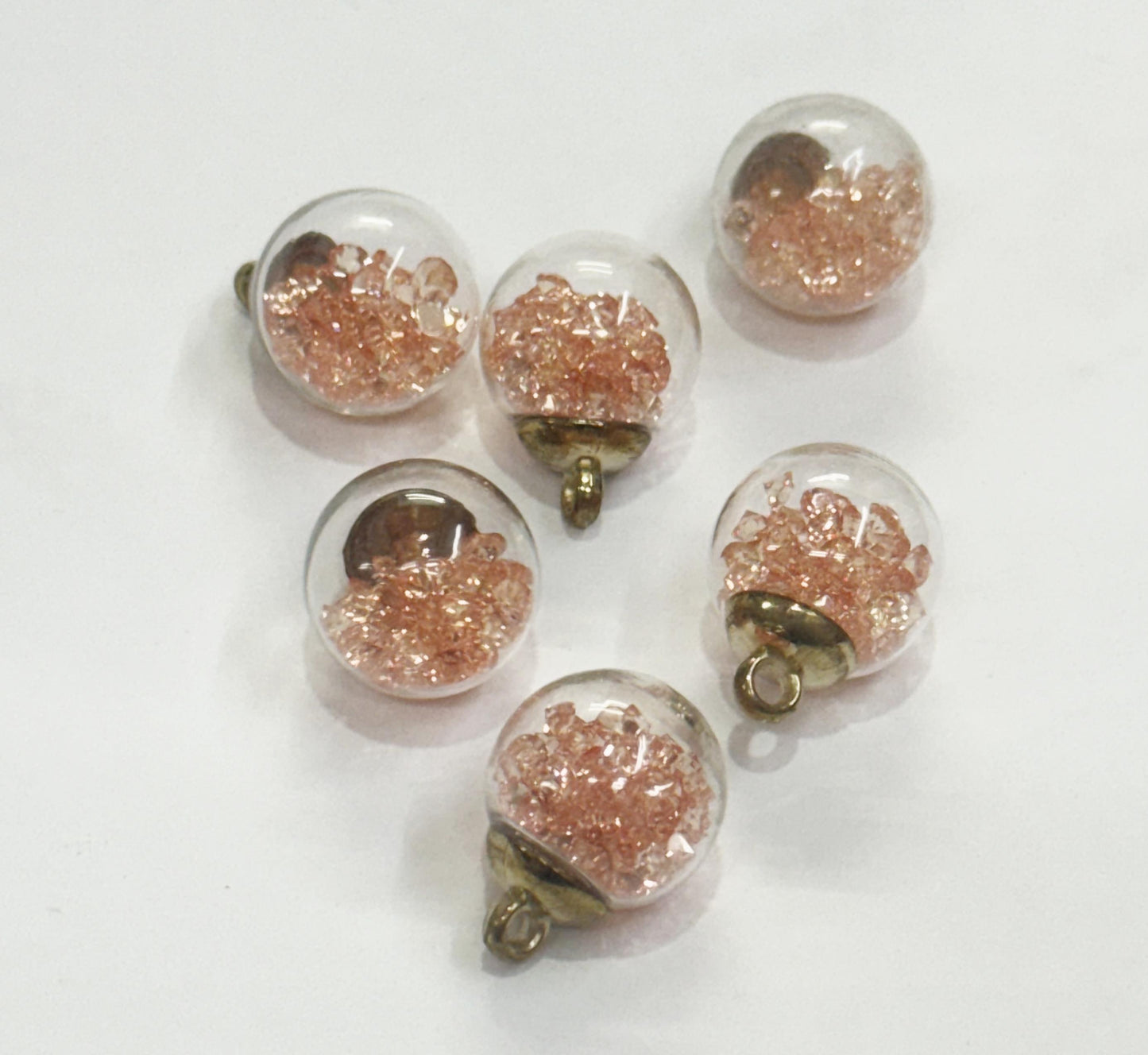 Glass Balls – 5 pieces – Peach