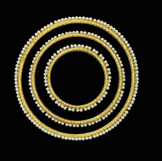 Pearl Gotta Patti Ring 4 inch- 10 pieces
