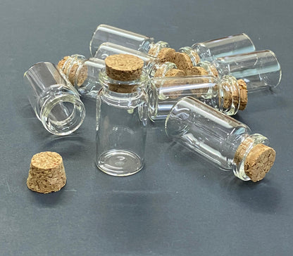 Glass Bottles- 20 x 40 mm - 10 Bottles
