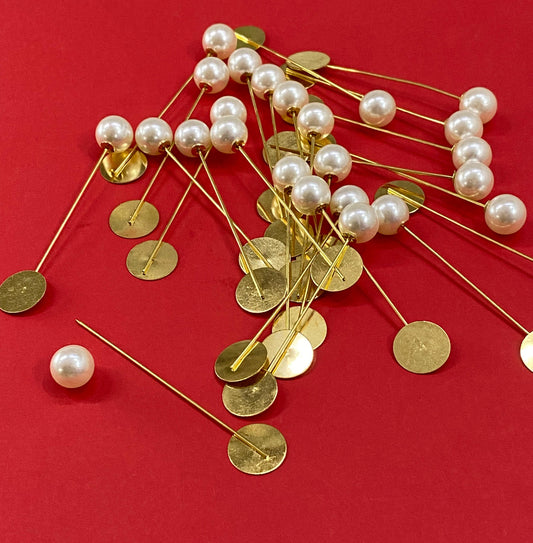 Pearl Brooch Pin  -  3inch – 25 Pieces