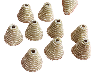 Pearl Cone Hangings- 10 pieces