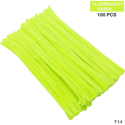 Straw / Pipe Cleaner- Fluorescent Green / Shade-10