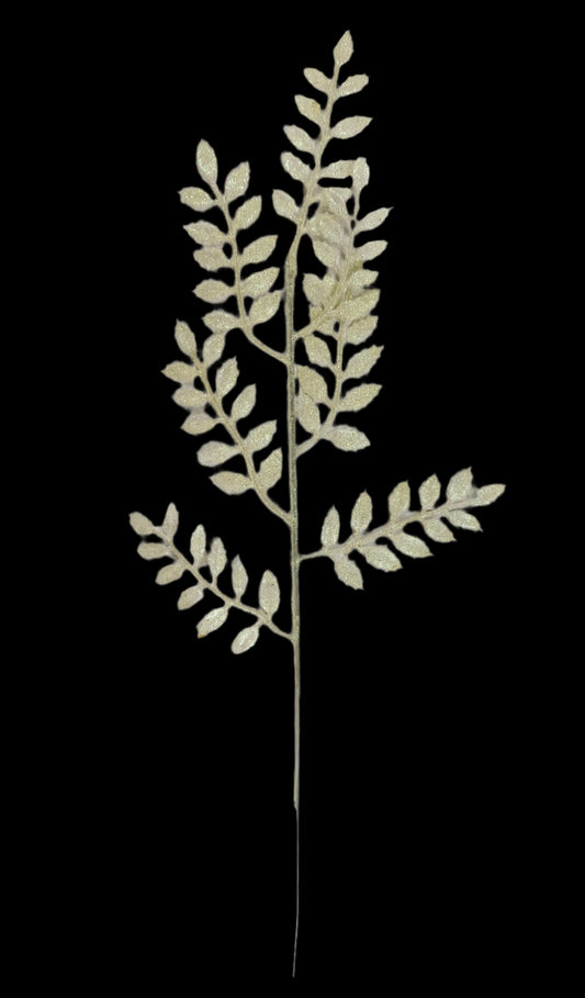 White sparkly Leaves / Leaf , Design - 42