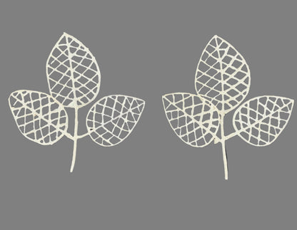 White sparkly Leaves / Leaf