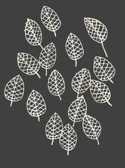 White sparkly Leaves / Leaf