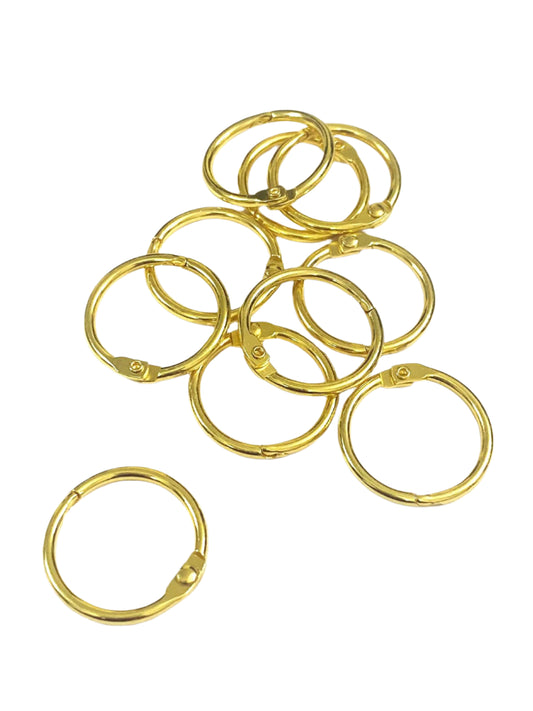 Book Ring Gold – Size : 19mm- 10 pieces