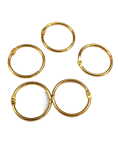 Book Ring Gold – Size : 32mm- 5 pieces
