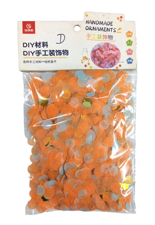 Orange Colour Paper Handmade Ornaments or Confetti