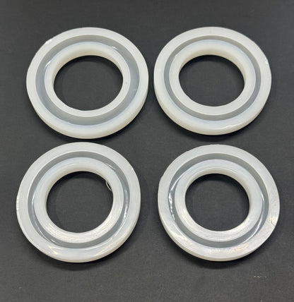 Resin Bangle Bracelet Mold (Set of 4PCS)- 15 mm , Design - 498