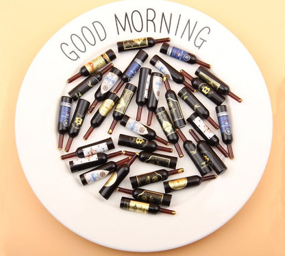 Wine Bottles Drinks Miniature  – 25 pieces – design No. 837