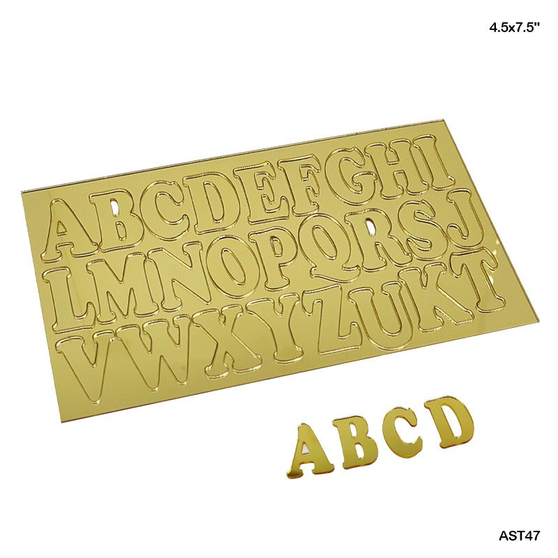 Gold Acrylic Alphabet set