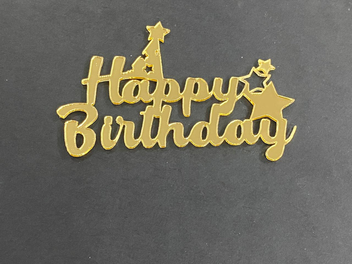 Acrylic Cutout - Happy Birthday - 5 pieces