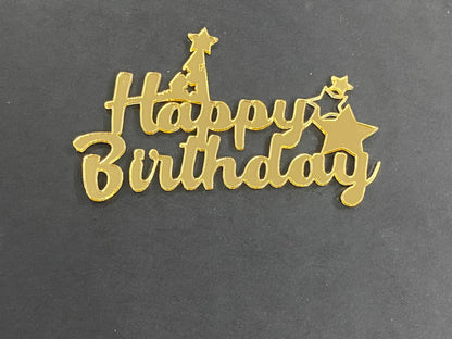 Acrylic Cutout - Happy Birthday - 5 pieces