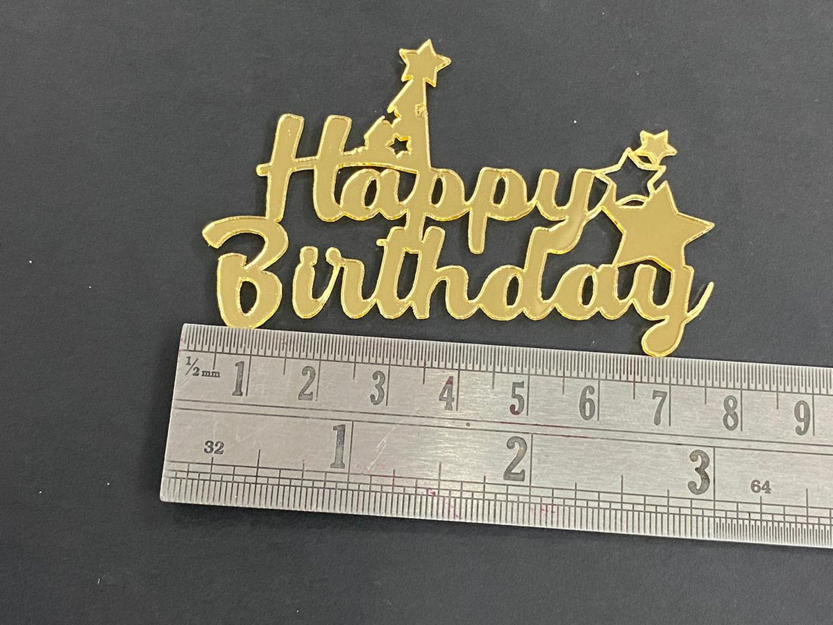 Acrylic Cutout - Happy Birthday - 5 pieces