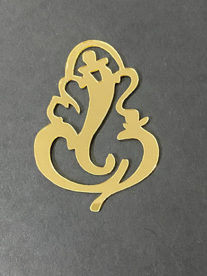 Ganesh Acrylic Cutout - 3 inch - 4 piece