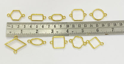 Rakhi  / Bracelet Bezel / Base - Golden - 10 pieces