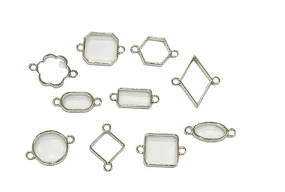 Rakhi  / Bracelet Bezel / Base - Silver - 10 pieces
