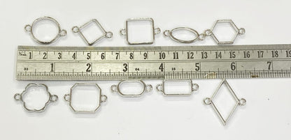 Rakhi  / Bracelet Bezel / Base - Silver - 10 pieces