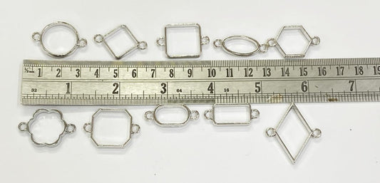 Rakhi  / Bracelet Bezel / Base - Silver - 10 pieces
