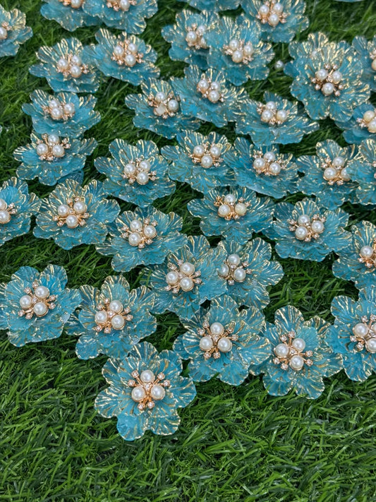 Blue Artificial Flower - 5 pieces , Shade - 13