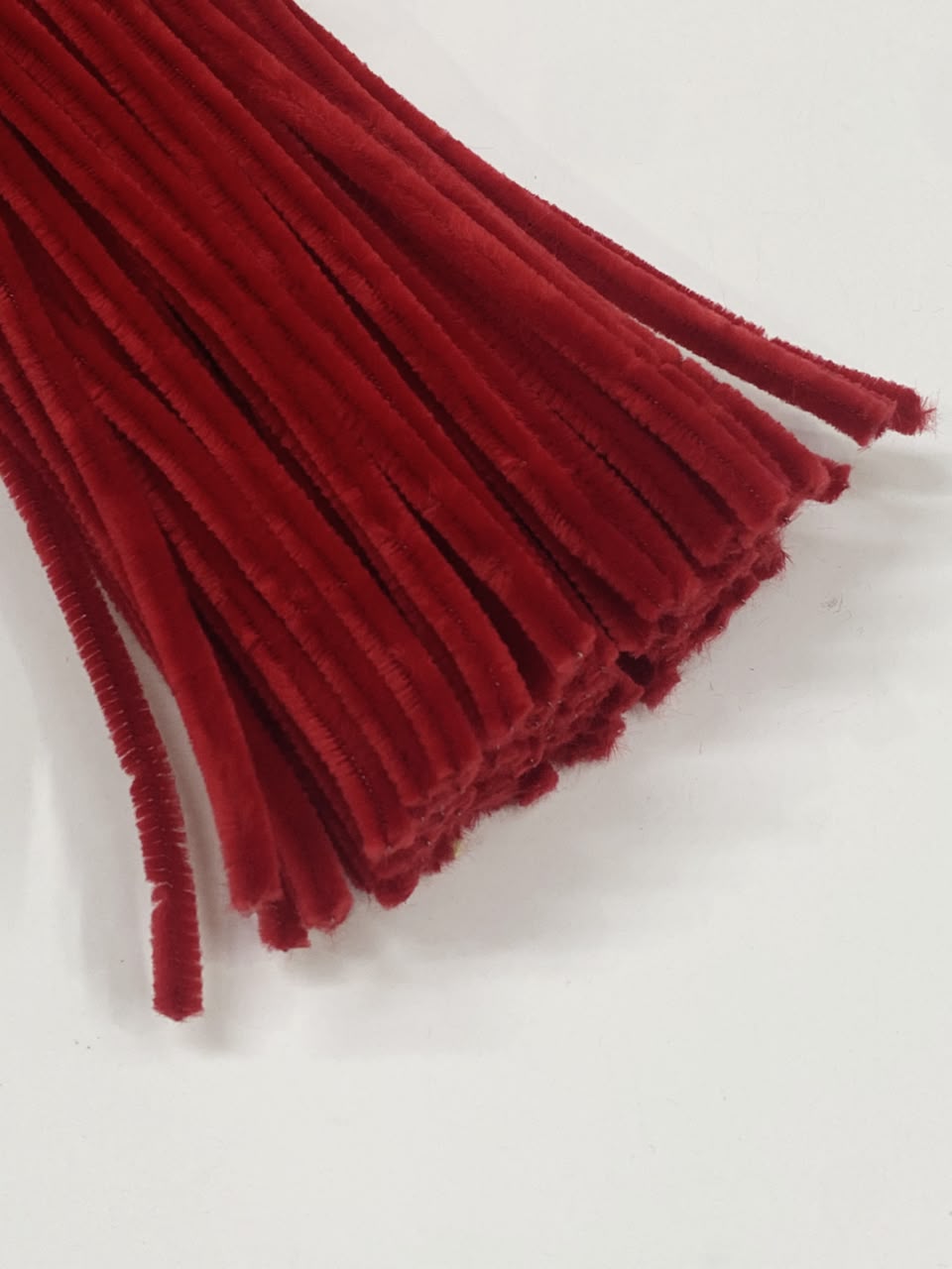 Straw / Pipe Cleaner - Dark Red , 7 mm - 10 packs - Shade 71