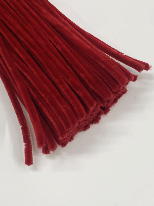 Straw / Pipe Cleaner - Dark Red , 7 mm - 10 packs - Shade 71